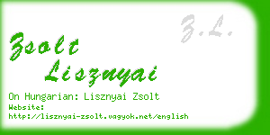 zsolt lisznyai business card